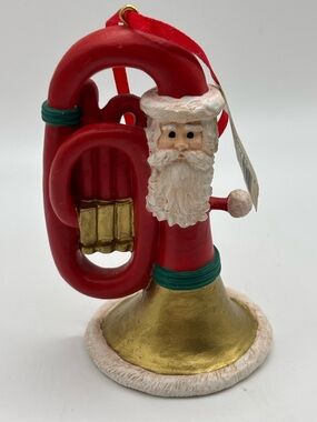 Santa Tuba Player Christmas Ornament Trumpet Midwest Cannon Falls Holiday Band